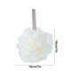 thumbnail image 3 of Puf de baño con lunares | Esponja de malla de doble capa | Estropajo de cuerpo de poliéster suave | Diseño de flores | Espuma abundante | Exfoliación suave | Colgable | 18cm x 18cm | 1 paquete, 3 of 6