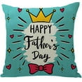 thumbnail image 2 of Clearance! Father's Day Pillowcase Cartoon Style Linen Digital Printing Pillowcase, 2 of 2