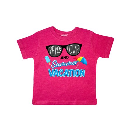 

Inktastic Sunglasses Peace Love And Summer Vacation Gift Toddler Boy or Toddler Girl T-Shirt