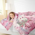 thumbnail image 4 of Castle Fairy Pink Snowman 3 Pieces Queen Comforter Set for Preppy Children Teens,Christmas Tree Snowflake Ultra Soft Bedding Sets,Xmas Festival Bedding Comforter Set,Ultra Soft Home Decor, 4 of 8