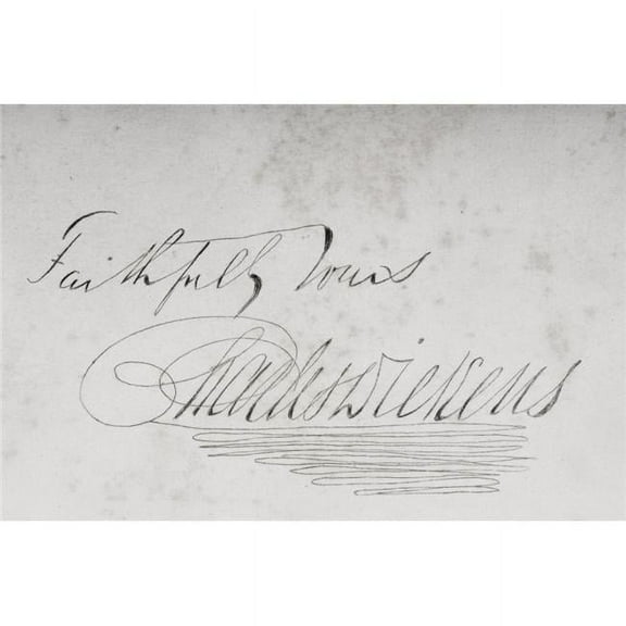 Signature of Charles Dickens 1812-1870 From The Book Bleak House by The Same Author. Published London 1853 Poster Print - 18 x 12