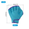 thumbnail image 2 of Uxcell Webbed Swimming Gloves Swim Gloves Aquatic Fitness Aerobics Gloves Blue/Purple 1 Pair, L, 2 of 6