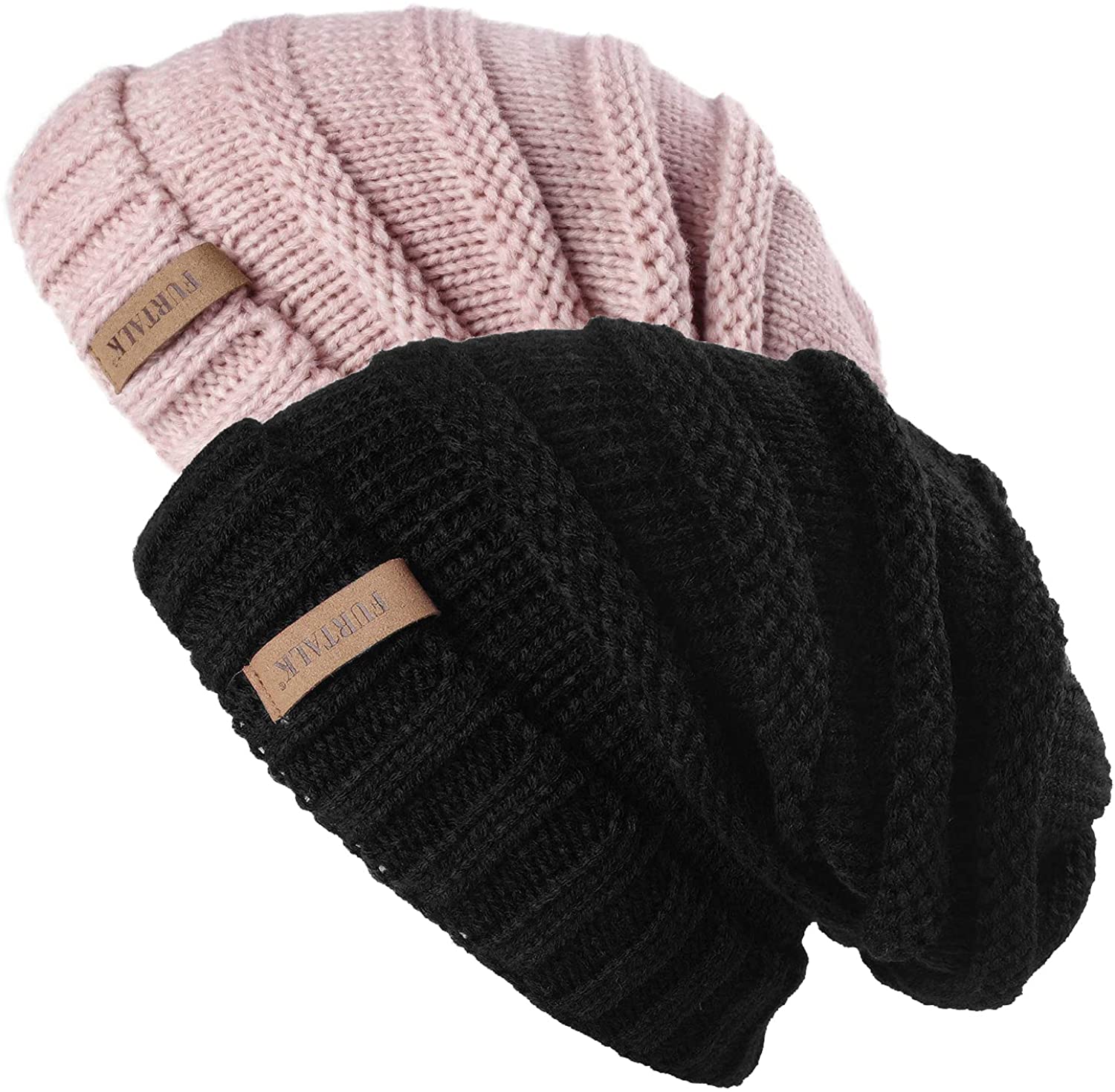 FURTALK Knitted Winter Slouchy Beanie 