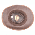 thumbnail image 3 of RESISTANCE Australian Leather Hat with Crocodile Band Teeth - Dundee Style | Outback Hat for Men and Women, 3 of 4