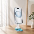 thumbnail image 5 of WIRESTER White Foldable Phone Stand for Desk, Adjustable Portable Cell Phone Holder for iPhone 17, 16, 15, 14 and Android Smartphones - Ocean Sea Turtles, 5 of 6