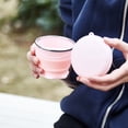 thumbnail image 4 of Vaso plegable de silicona de viaje de 180 ml, vaso portátil plegable de agua con tapa y cuerda colgante para acampada, senderismo, bebidas calientes y frías al aire libre, 4 of 7