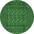 thumbnail image 1 of Ahgly Company Indoor Round Persian Emerald Green Traditional Area Rugs, 8' Round, 1 of 4