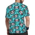 thumbnail image 2 of Wukai Skull Cat Print Men's Short-Sleeved Mesh T-Shirt,Quick-Dry Short Sleeve Workout T-Shirt-6X-Large, 2 of 8
