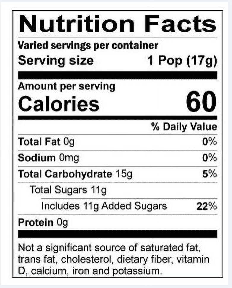 Tootsie Pops, Assorted Flavored Lollipops, 43.2 oz. Peanut Free, Gluten Free. Contains Milk and Soy.