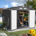 thumbnail image 6 of 10'x 8' Large Storage Shed for Outside, Enyopro Metal Storage House with Lockable Door, Garden Storage Shed Pet House for Lawnmower, Garden Tools, Bike, Garage, 6 of 8