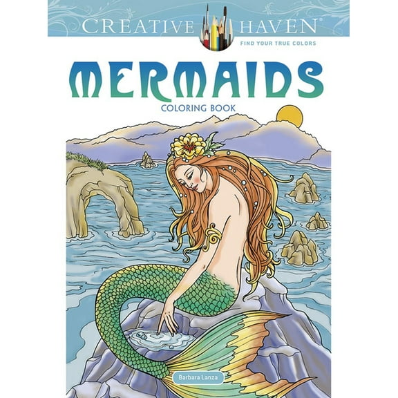 Adult Coloring Books: Fantasy Creative Haven Mermaids Coloring Book, (Paperback)