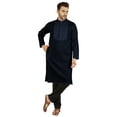 thumbnail image 1 of Atasi Ensemble Kurta Indien Uni pour Hommes Col Mandarin Kurta Décontracté Longue Tenue, 1 of 7