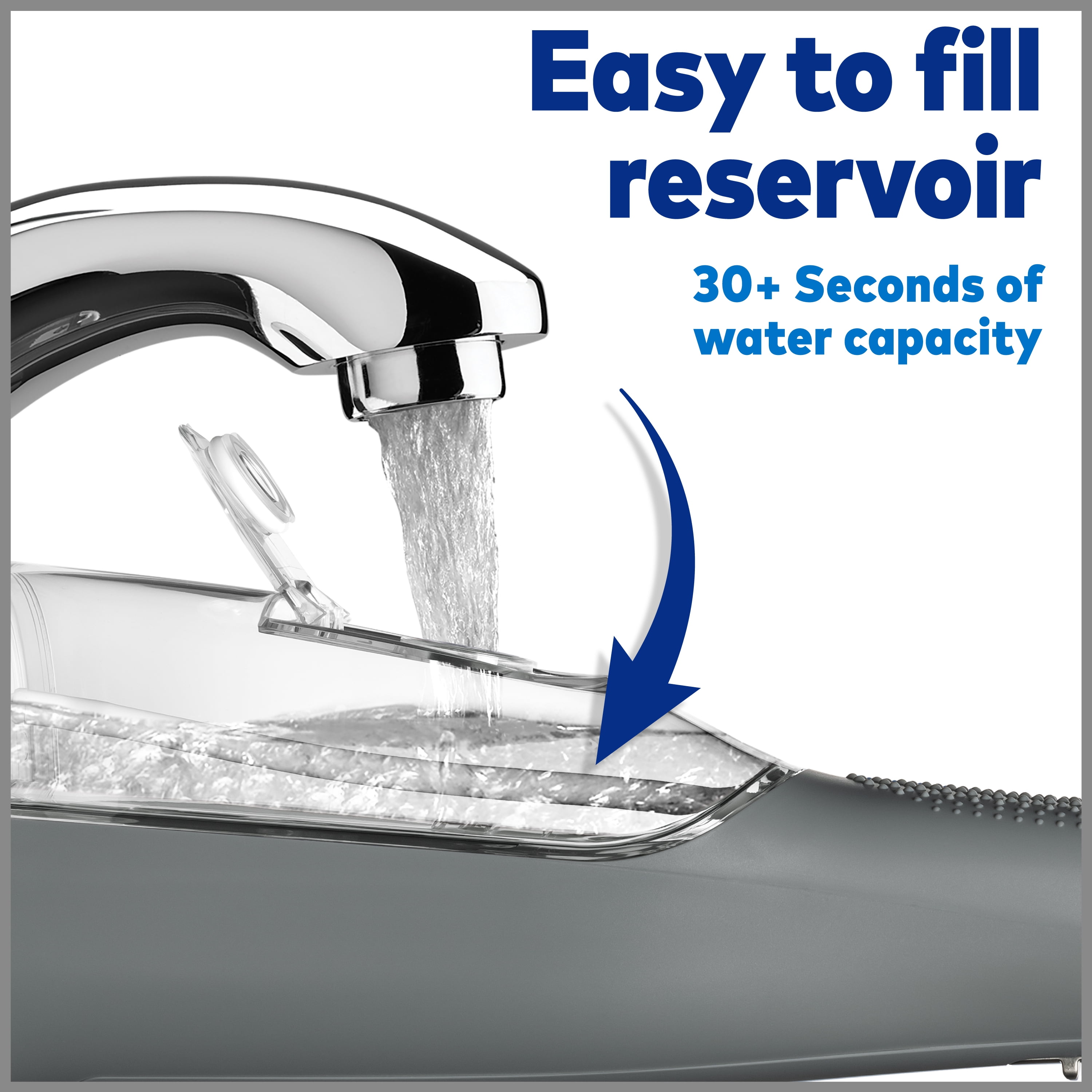 Waterpik Cordless Revive Portable Water Flosser Oral Irrigator, Modern Gray WF-03