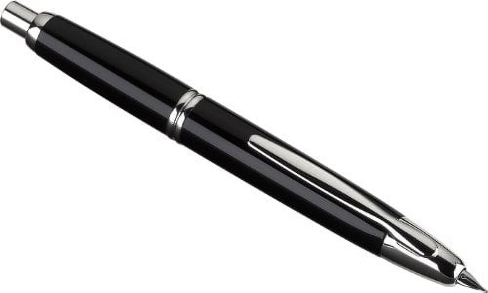 Pilot Vanishing Point Collection Fountain Pen - Black & Rhodium - Fine Point