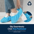 thumbnail image 3 of Blue Shoe Guys Premium Disposable Boot & Shoe Covers Booties | 100 Pack | Durable, Non-Slip, Non-Toxic, Water Resistant, Recyclable Protectors for In, 3 of 8