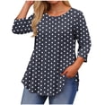 thumbnail image 3 of Wiyuqeen Plus Size Tops for Women 3/4 Sleeve Shirts Tunic Tops to Wear with Leggings Boho Floral Graphic Tees Loose Fit Summer Fall Clothes, 3 of 6