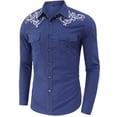 thumbnail image 2 of Men's Western Cowboy Shirt Long Sleeve, 2 of 5