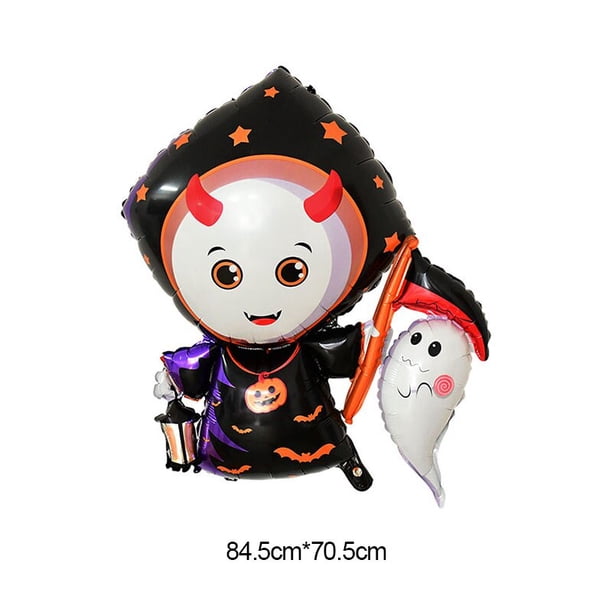 Halloween Calabaza Fantasma Globos Decoraciones Araña Globos de papel de aluminio Juguetes inflables Murciélago Globos Suministros para fiestas de Halloween Juguetes para niños xuanjing unisex
