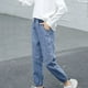 thumbnail image 4 of Odeerbi 3-14 Años Niñas Jogger Jeans Pantalones de Vaquero Lindos Primavera Verano Cintura Elástica Vaquero Pantalones de Longitud Completa Con Bolsillo, 4 of 5