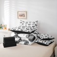 thumbnail image 6 of jejeloiu Kawaii Bowtie Ribbon 7-Piece Bedding Comforter Set,Gray White King Bedding Sets For Girls Teens Reversible, 6 of 8