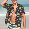thumbnail image 5 of Lsque Frog And Flowers pattern Hawaiian Shirt for Men, Unisex Summer Beach Casual Short Sleeve Button Down Shirts-X-Large, 5 of 9