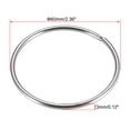 thumbnail image 2 of Unique Bargains Welded O Ring, 60 x 3mm Strapping Round Rings Stainless Steel 2pcs, 2 of 3