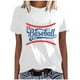 thumbnail image 1 of Blusas de Manga Corta para las Mujeres Divertido Impreso Cuello Redondo Tee, Vintage Humor Gráfico Blusas de Primavera para las Mujeres, 1 of 2