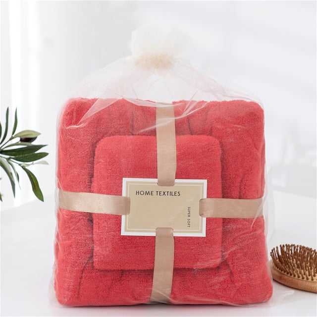 Cotton 2 In 1 Bath Towel And Face Towel Soft-Bath Towels Set OF
