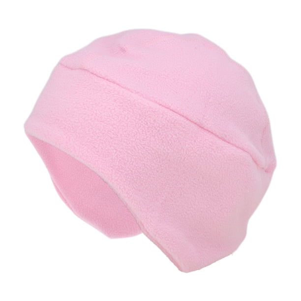 Sombrero de ciclismo Unique Bargains Mantener caliente Tapa forro duro de casco tela de forro polar rosa 27x22cm 1 Pcs