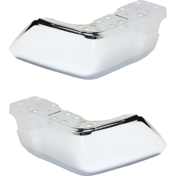 Garage-Pro Bumper End Set Compatible With 2014-2021 Toyota Tundra Chrome For Models With Steel Type Bumper Rear