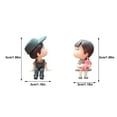 thumbnail image 2 of Elapind Cute Couple Doll Figurine, Cute Couple Doll Figurine for Home Desk Shelf Decor Wedding Anniversary Gift Wedding Anniversary Gift, Home Desk Shelf Decor A01, 2 of 4