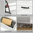 thumbnail image 3 of Shoe Cabinet Storage for Entryway with Bench & Hidden Storage, Shoe Organizer with Ergonomic Opening, Curved Design, with Three Adjustable Heights, Shoe Storage Cabinet for Hallway, White, 3 of 13