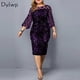 thumbnail image 4 of Talla Grande S-5XL Vestido De Fiesta De Noche Elegante Temperamento Malla Delgado Mujer Manga Larga Vestidos De Lentejuelaspangjing, 4 of 4