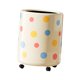 thumbnail image 4 of Cubo de basura con ruedas, diseño moderno, redondo, 12 litros, con ruedas y estampado de lunares. Puntos de colores, 4 of 9
