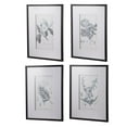 thumbnail image 2 of A&B Home Set of 4 20x28 inch Botanical Black And White Faux Pencil Art, 2 of 6