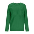 thumbnail image 4 of Zedker Casual Crewneck Long Lantern Sleeve Knitted Sweaters for Women Comfortable Elastic Cuffs Thermal Tops for Fall and Winter,Green,S, 4 of 6