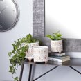 thumbnail image 2 of DecMode 8", 7", 5"H Indoor Outdoor White Porcelain Planter (3 Count), 2 of 8
