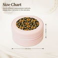 thumbnail image 2 of Yiaed Sunflowers And Bww Print Travel Jewelry Case Bridesmaid Gift Boxes Jewelry Travel Organizer Small Round Jewelry Box Mini Storage-Pink, 2 of 7