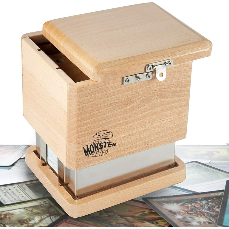 Monster Misdirection Wooden TCG Protective Storage Deck Box with Deceptive  Anti-Theft Opening that will keep your cards SAFE - compatible with Magic  the Gathering, Yugioh and Pokemon decks - Walmart.com