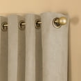 thumbnail image 4 of Curtainworks Cameron Room Darkening Faux Suede Grommet Curtain, Indoor, Single Panel, Sand, 50"W x 132"L, Adult, 4 of 5