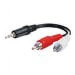 UPC: 0757120404217 | C2G Value Series 6in Value Series One 3.5mm Stereo Male To Two RCA Stereo Male Y-Cable – audio adapter – 5.9 in