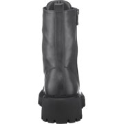 GC Shoes Womens Mckay Faux Leather Pull On Combat & Lace-up Boots