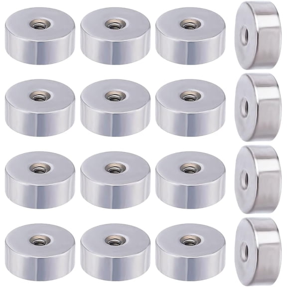 1 Box 50Pcs Screw Ball Backs Stainless Steel Geometry Flat Round Replacement Earring Backs for Jewelry Earring Making Supplies