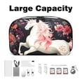 thumbnail image 3 of Unicorn Waterproof Oxford Cloth Hard Drive Case with Charger Pouch, PC Case, Small Travel Electronic Organizer, and Cord Organizer Travel - 5.9x9.44x3.14 in, 3 of 6