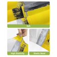 thumbnail image 4 of Oil Painting Yellow Grey Bar Stool Covers Set of 4, Abstract Modern Street Grunge Art Stretch Bar Chair Covers with Backs, Removable Pub Counter Height Chair Cover for Kitchen Dining Room Cafe, 4 of 7