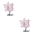 thumbnail image 4 of Decodeary Color Changing Lighted Rose Tree Lamp Unique Gift For Any Occasion Wide pink black rod 2Set, 4 of 6