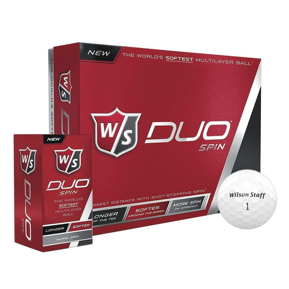 Wilson Staff Duo Spin Golf Balls, 12 Pack