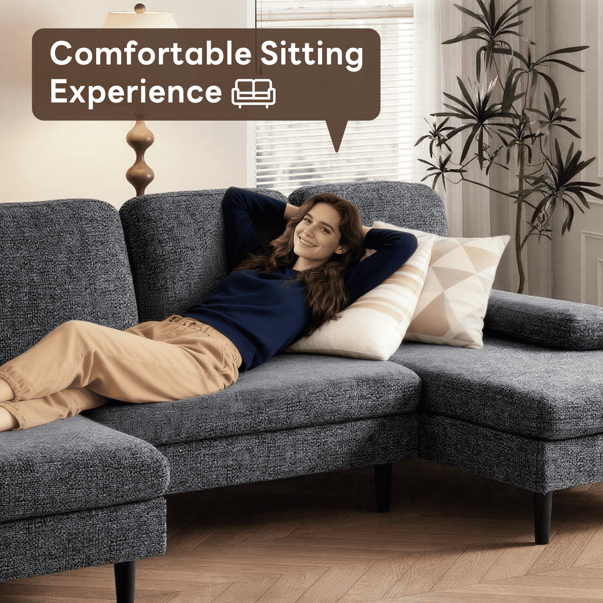 U-Shaped Sectional Sofa with Double Chaise