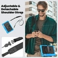 thumbnail image 7 of Case for Samsung Galaxy Tab S10 FE+ Plus 13.1 inch 2025 with Screen Protector, 360 Degree Rotating Kickstand Hand Strap Heavy Duty Shockproof Cover with Shoulder Strap, Sky Blue, 7 of 7