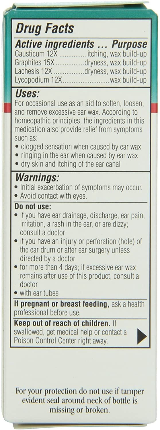 Similasan Ear Wax Relief Multi-Symptom Drops Swiss Formula, 0.33 oz, 5-Pack